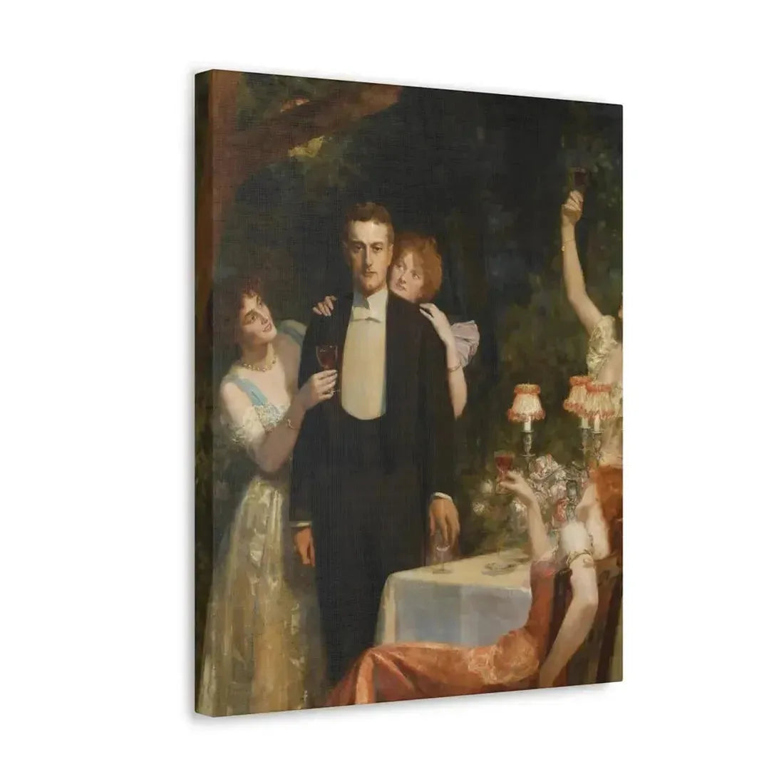 John Collier (1850-1934) The Garden Party - Canvas Wall Art - The Sticker Space