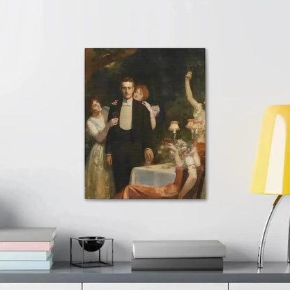 John Collier (1850-1934) The Garden Party - Canvas Wall Art - The Sticker Space