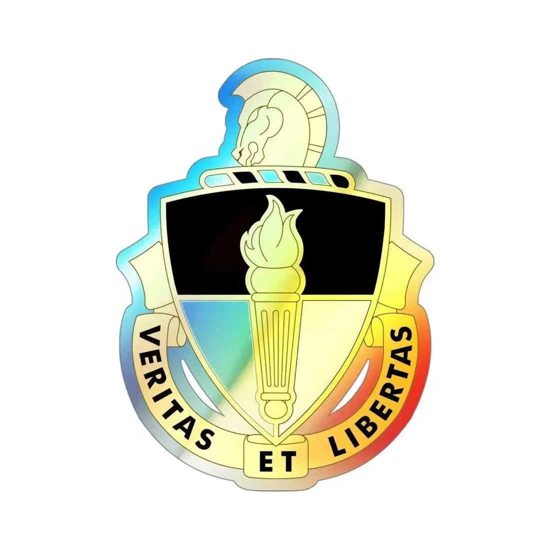 John F. Kennedy Special Warfare Center (U.S. Army) Holographic STICKER Die-Cut Vinyl Decal 4 Inch Holographic - The Sticker Space