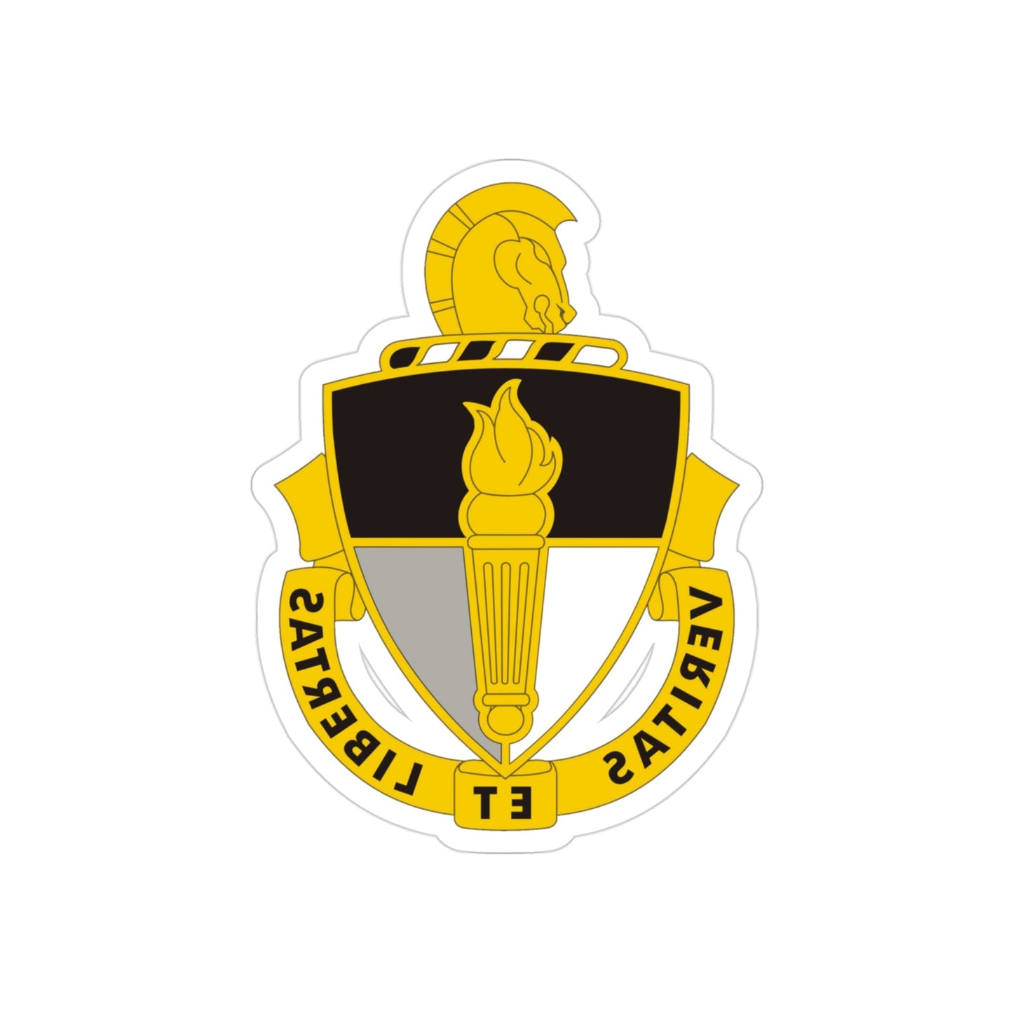 John F. Kennedy Special Warfare Center (U.S. Army) REVERSE PRINT Transparent STICKER-3" × 3"-The Sticker Space