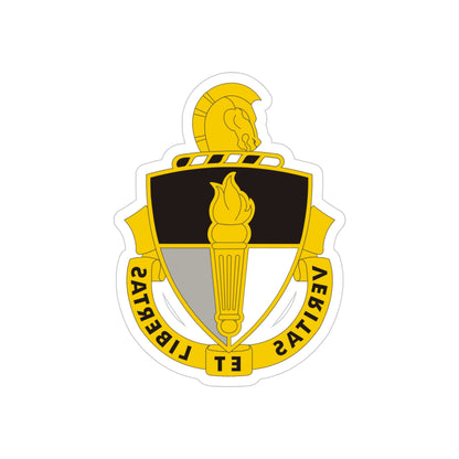 John F. Kennedy Special Warfare Center (U.S. Army) REVERSE PRINT Transparent STICKER-4" × 4"-The Sticker Space