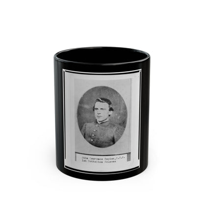 John Lawrence Rapier, Pvt., 1st Battalion Zouaves, Head-And-Shoulders Portrait, Facing Front (U.S. Civil War) Black Coffee Mug-11oz-The Sticker Space