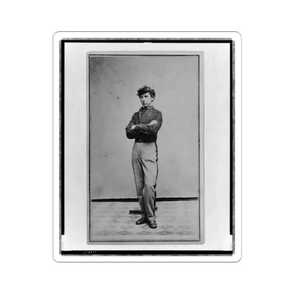 John Longnecker, Full-Length Portrait, Standing, With Arms Folded Across Chest, Facing Left (U.S. Civil War) STICKER Vinyl Kiss-Cut Decal 4 Inch White - The Sticker Space