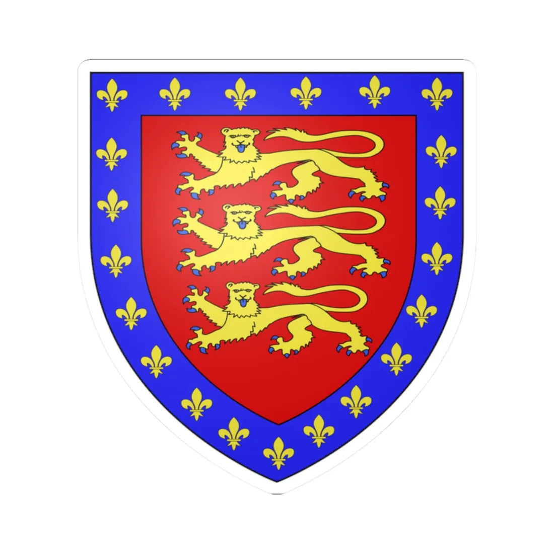 John of Eltham Arms (England) (Coat of Arms) STICKER Vinyl Kiss-Cut Decal 2 Inch White - The Sticker Space