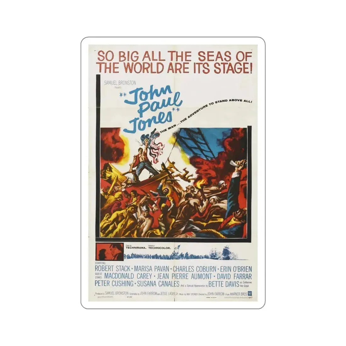 John Paul Jones 1959 Movie Poster STICKER Vinyl Die-Cut Decal 4 Inch - The Sticker Space