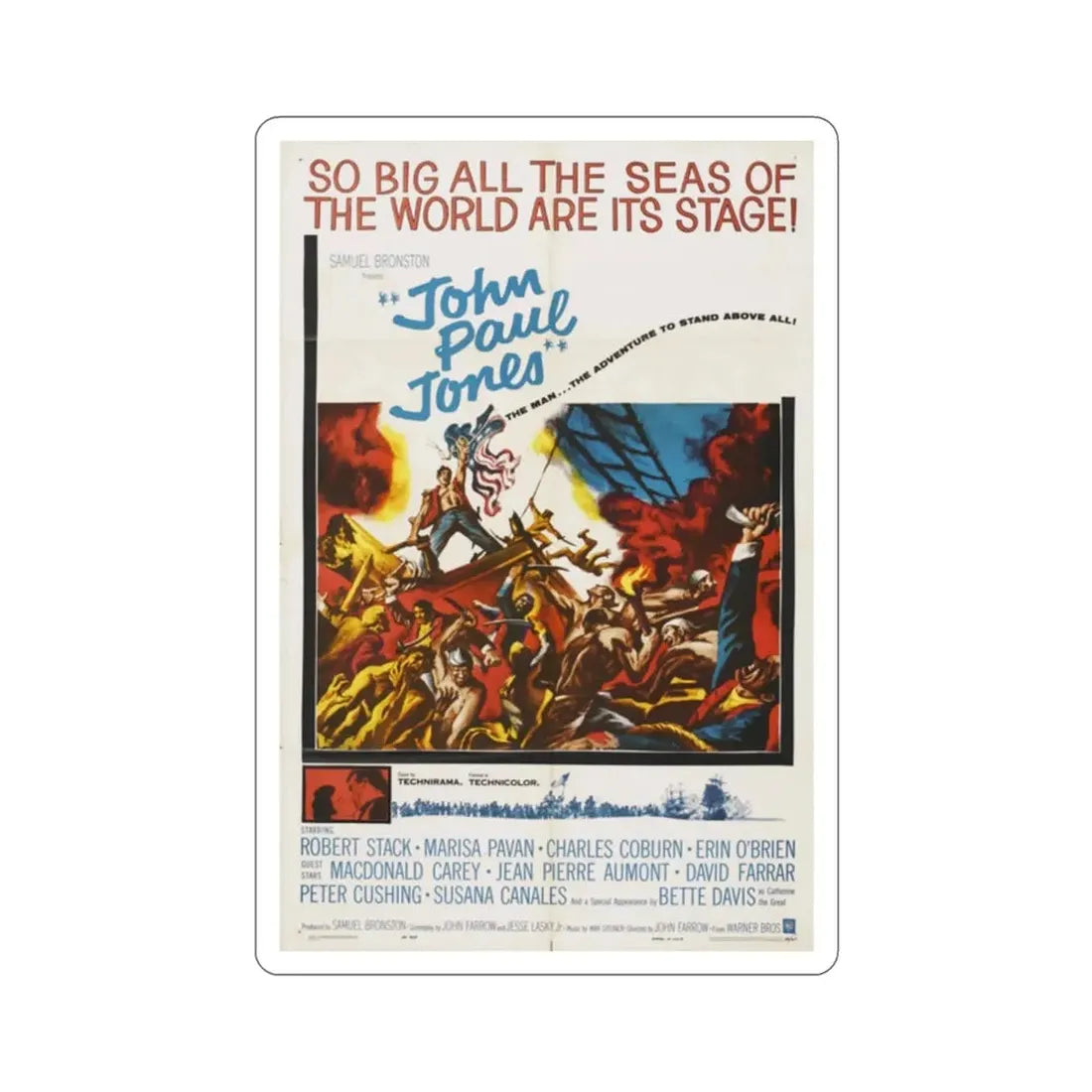 John Paul Jones 1959 Movie Poster STICKER Vinyl Die-Cut Decal - The Sticker Space