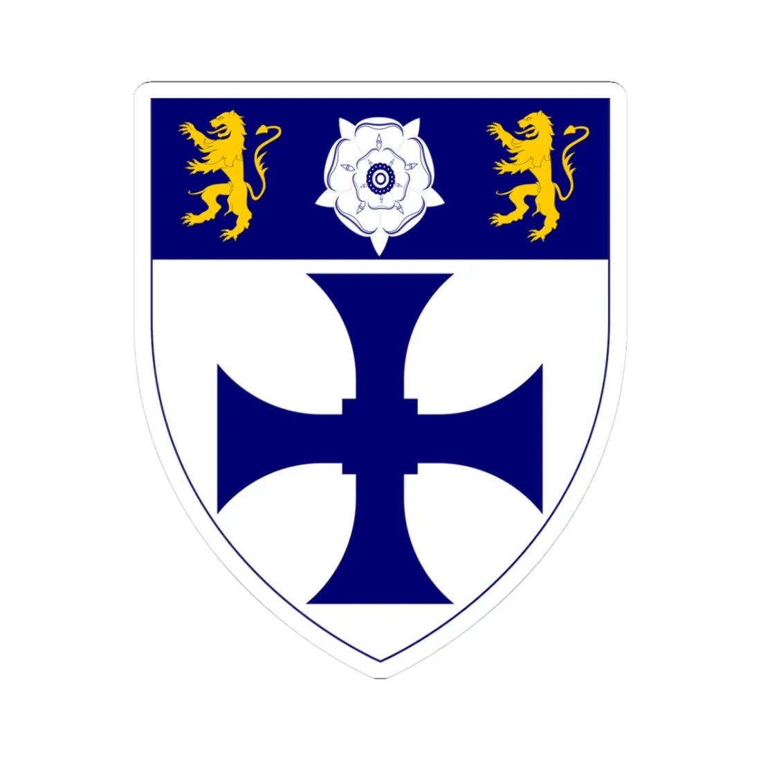 John Snow College Durham (England) (Coat of Arms) STICKER Vinyl Kiss-Cut Decal 3 Inch White - The Sticker Space