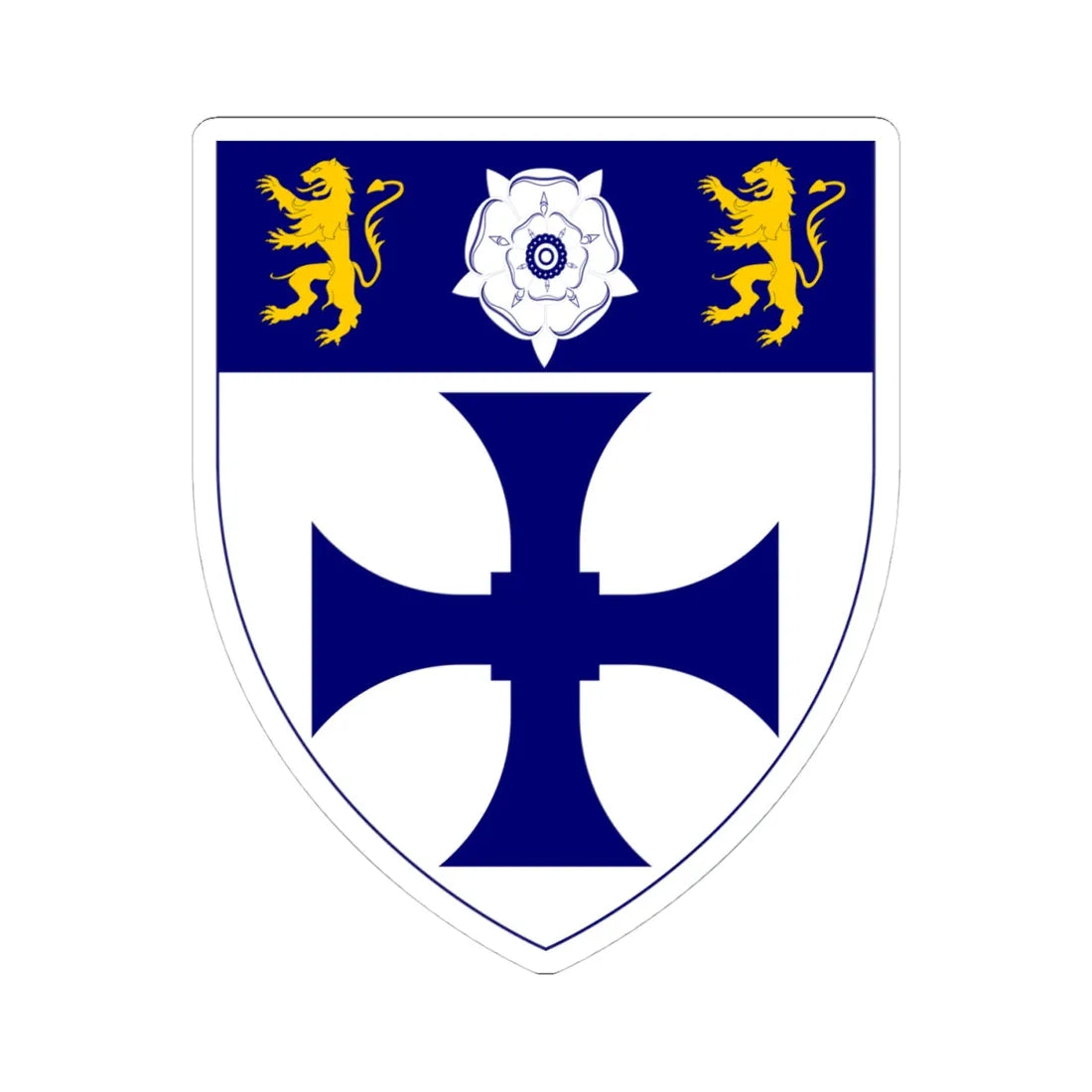 John Snow College Durham (England) (Coat of Arms) STICKER Vinyl Kiss-Cut Decal 4 Inch White - The Sticker Space