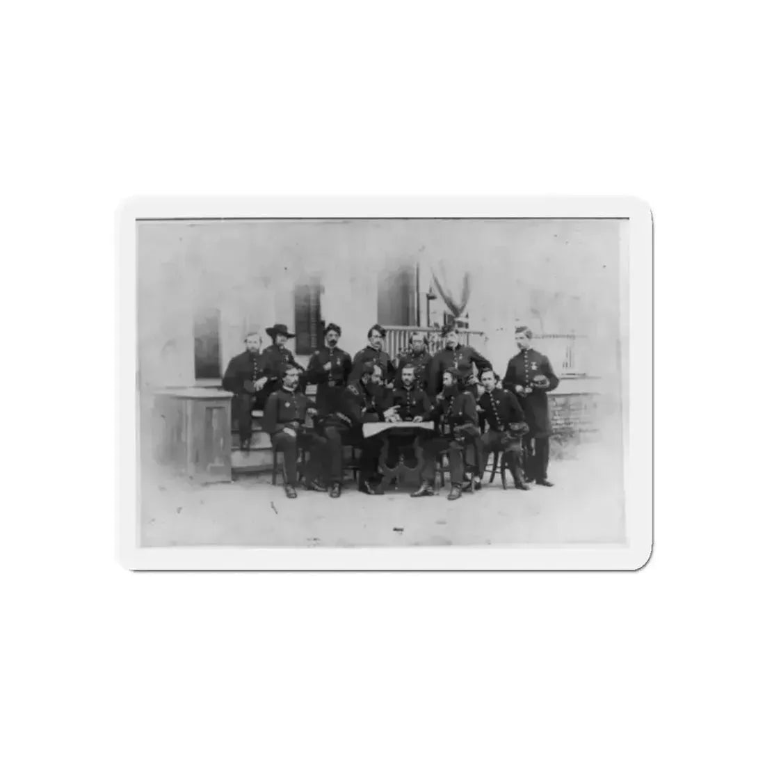 John W. Geary And Staff In Atlanta (U.S. Civil War) Refrigerator Magnet - The Sticker Space