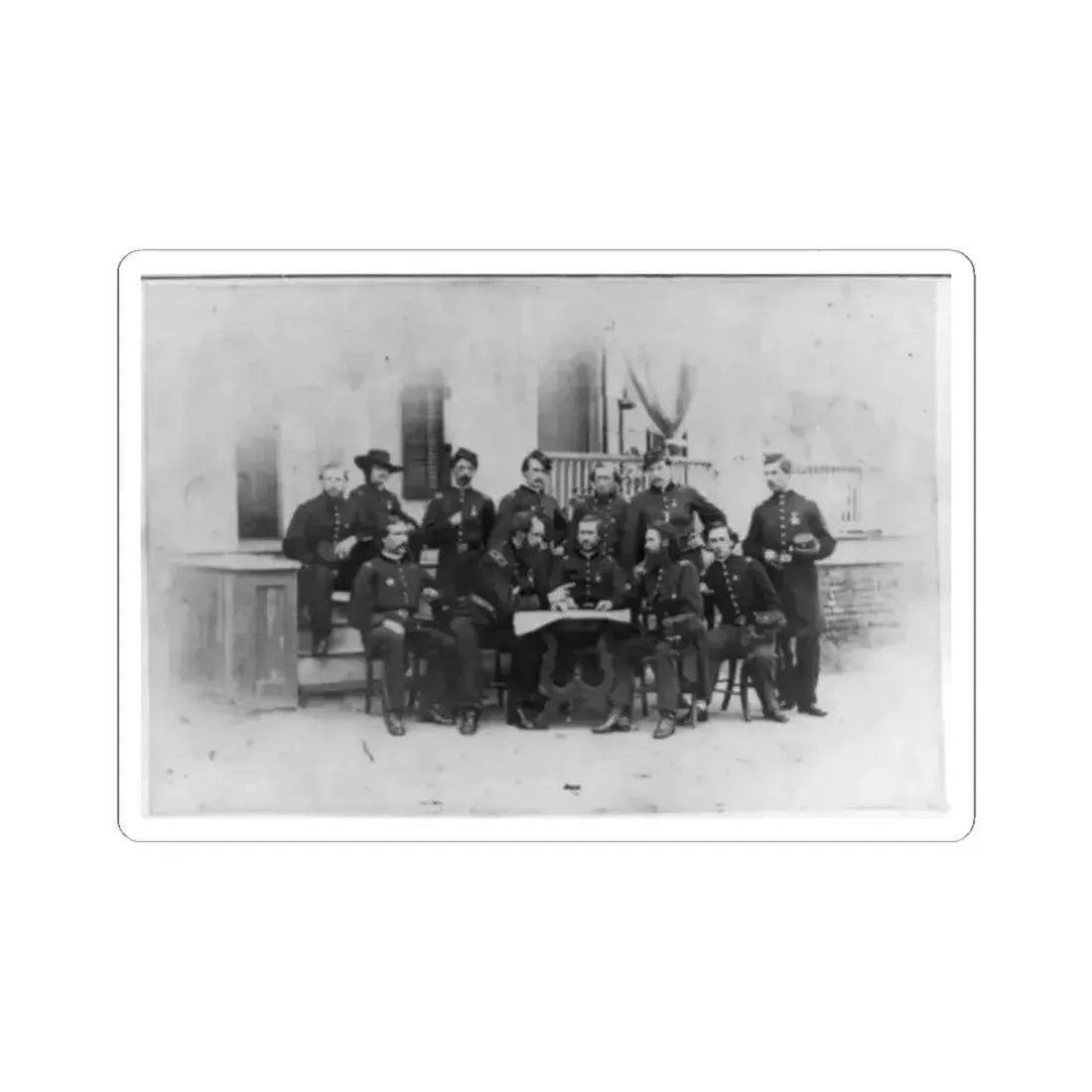 John W. Geary and Staff in Atlanta (U.S. Civil War) STICKER Vinyl Kiss-Cut Decal 2 Inch White - The Sticker Space