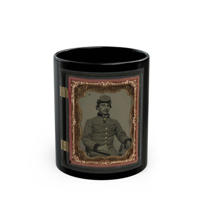 John W. Anthony Of Company B, 11th Virginia Infantry Regiment, Southern Guards (U.S. Civil War) Black Coffee Mug-11oz-The Sticker Space