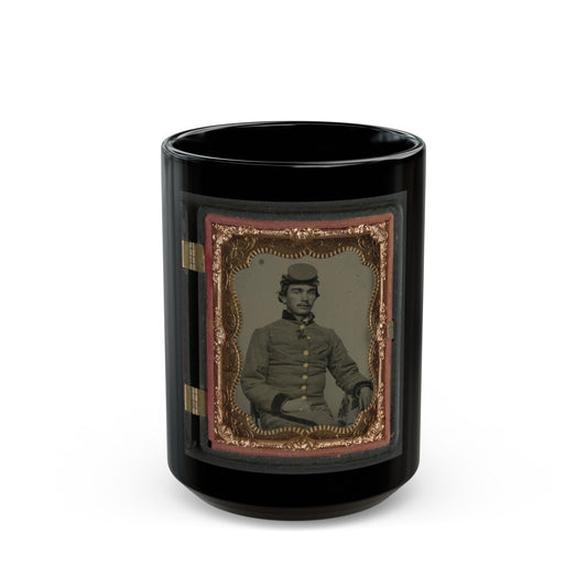 John W. Anthony Of Company B, 11th Virginia Infantry Regiment, Southern Guards (U.S. Civil War) Black Coffee Mug-15oz-The Sticker Space