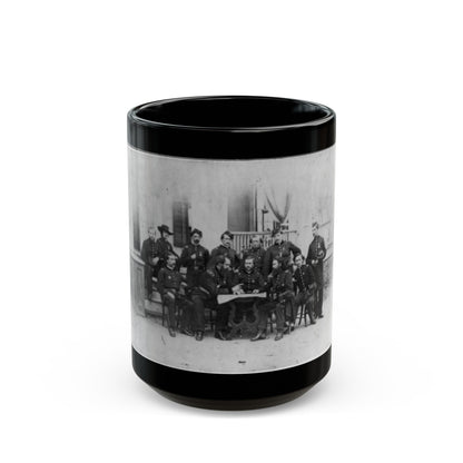 John W. Geary And Staff In Atlanta (U.S. Civil War) Black Coffee Mug-15oz-The Sticker Space