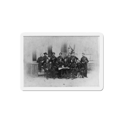 John W. Geary And Staff In Atlanta (U.S. Civil War) Refrigerator Magnet-5" x 5"-Die-Cut-1 pc-The Sticker Space