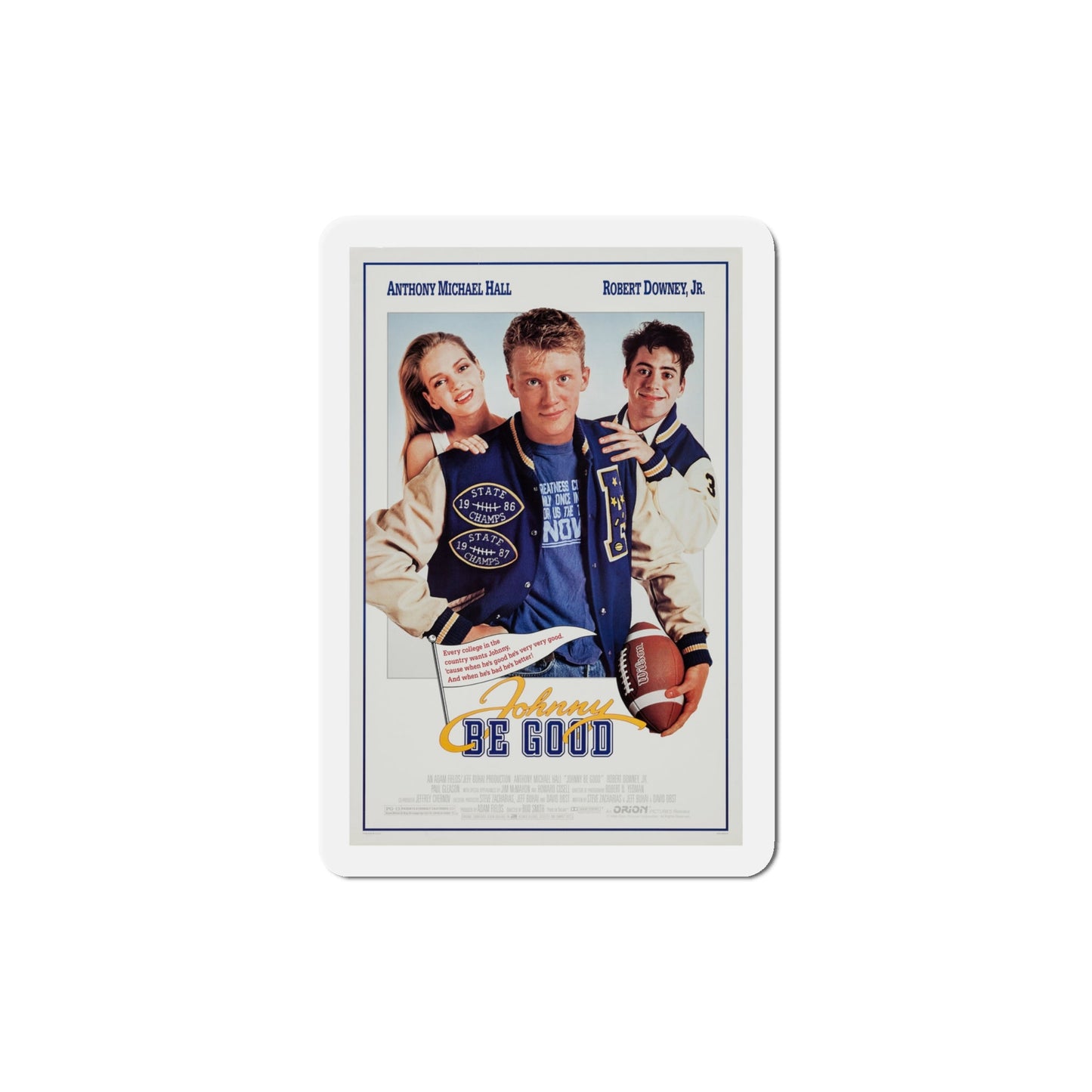 Johnny Be Good 1988 Movie Poster Die-Cut Magnet-4" x 4"-The Sticker Space