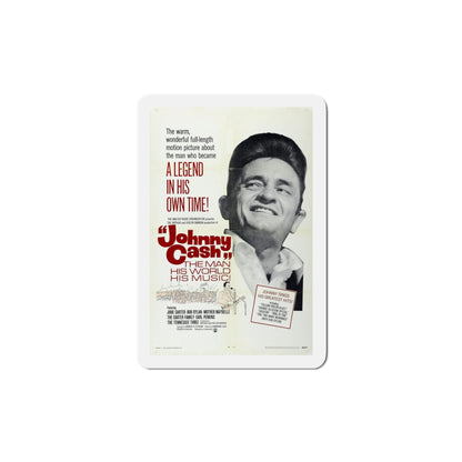 Johnny Cash The Man His World His Music 1969 Movie Poster Die-Cut Magnet-5 Inch-The Sticker Space