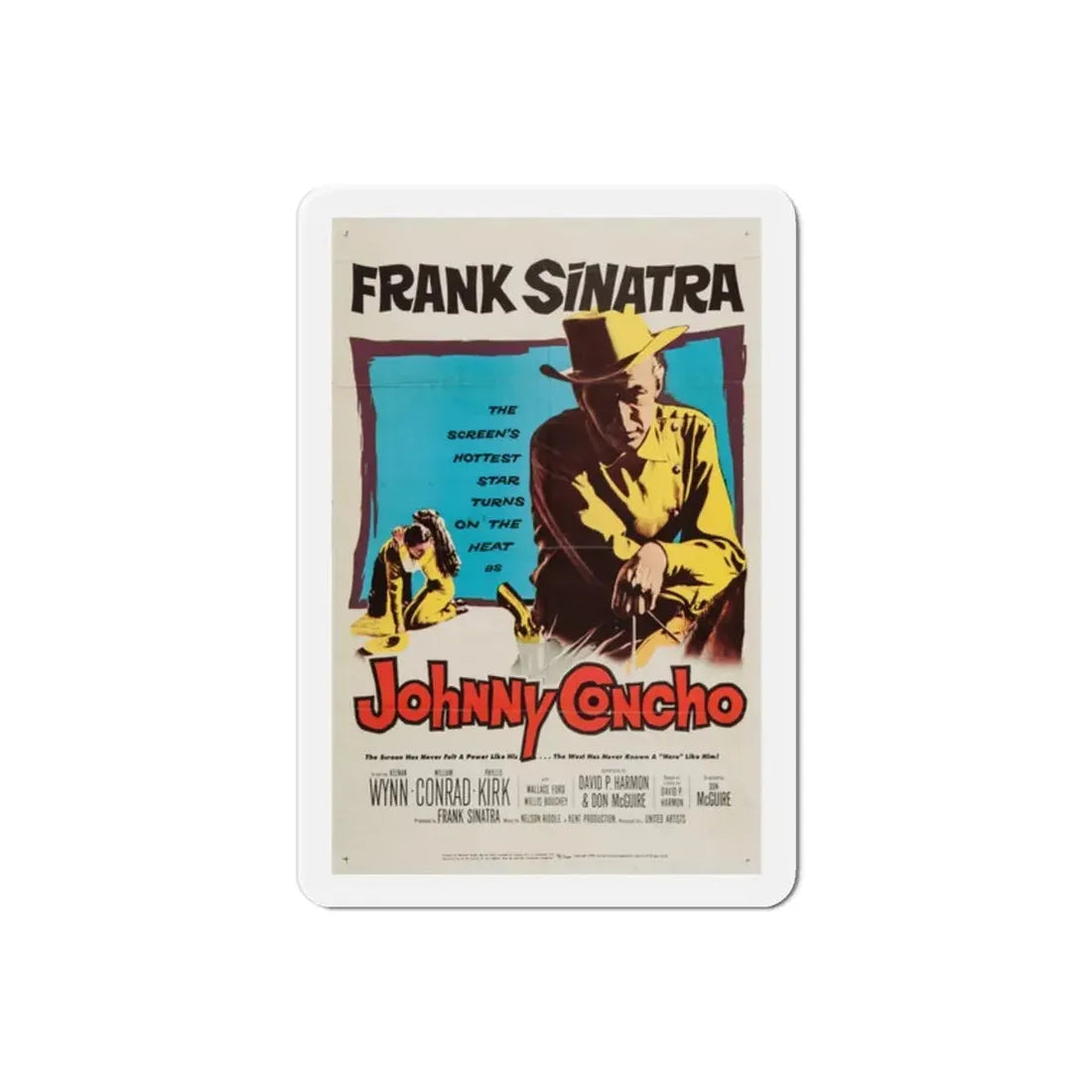 Johnny Concho 1956 Movie Poster Refrigerator Magnet - The Sticker Space