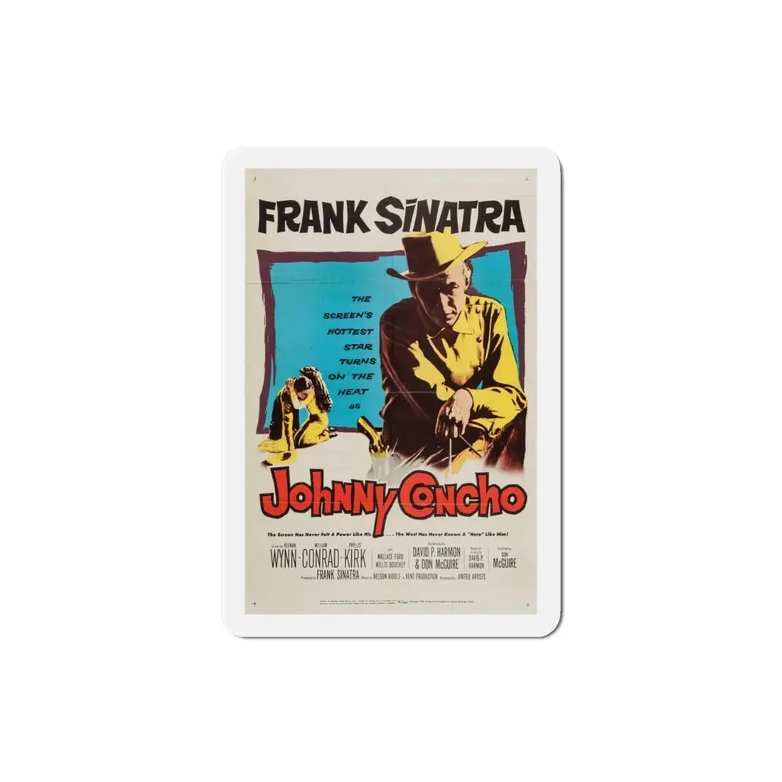 Johnny Concho 1956 Movie Poster Refrigerator Magnet - The Sticker Space
