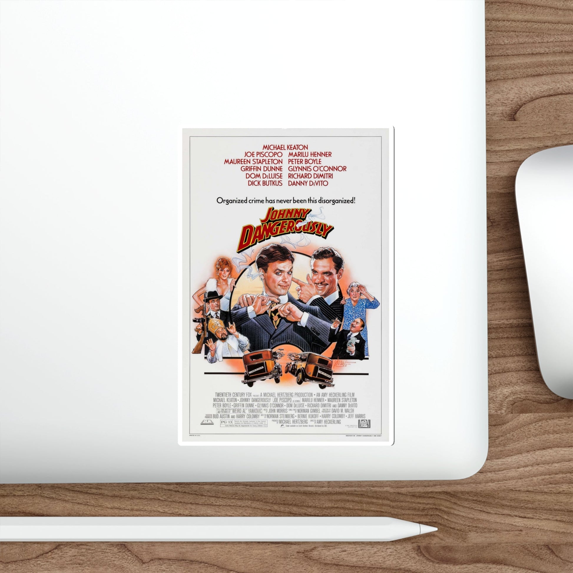 Johnny Dangerously 1984 Movie Poster STICKER Vinyl Die-Cut Decal-The Sticker Space