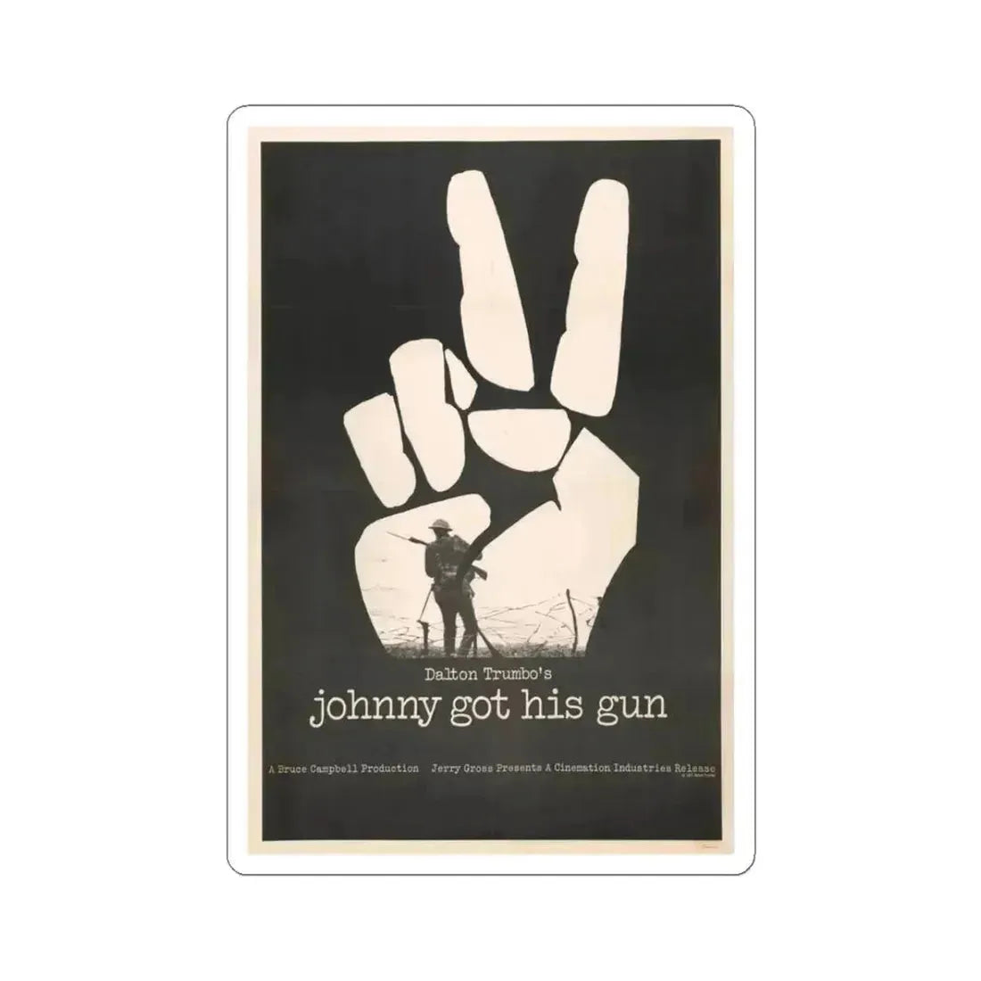 Johnny Got His Gun 1971 Movie Poster - STICKER Vinyl Kiss-Cut Decal 3 Inch White - The Sticker Space