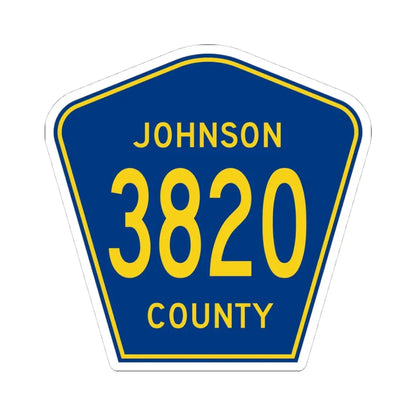 Johnson County Route 3820 AR (Arkansas) (Road Sign) STICKER Vinyl Kiss-Cut Decal 4 Inch White - The Sticker Space