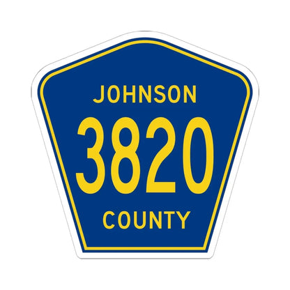Johnson County Route 3820 AR (Arkansas) (Road Sign) STICKER Vinyl Kiss-Cut Decal 6 Inch White - The Sticker Space