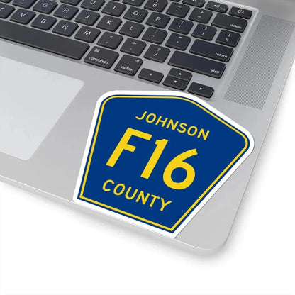Johnson County Route F16 IA (Iowa) (Road Sign) STICKER Vinyl Kiss-Cut Decal - The Sticker Space