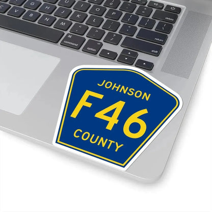 Johnson County Route F46 IA (Iowa) (Road Sign) STICKER Vinyl Kiss-Cut Decal - The Sticker Space