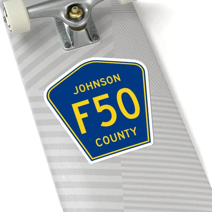 Johnson County Route F50 IA (Iowa) (Road Sign) STICKER Vinyl Kiss-Cut Decal - The Sticker Space