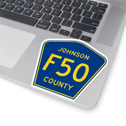 Johnson County Route F50 IA (Iowa) (Road Sign) STICKER Vinyl Kiss-Cut Decal - The Sticker Space