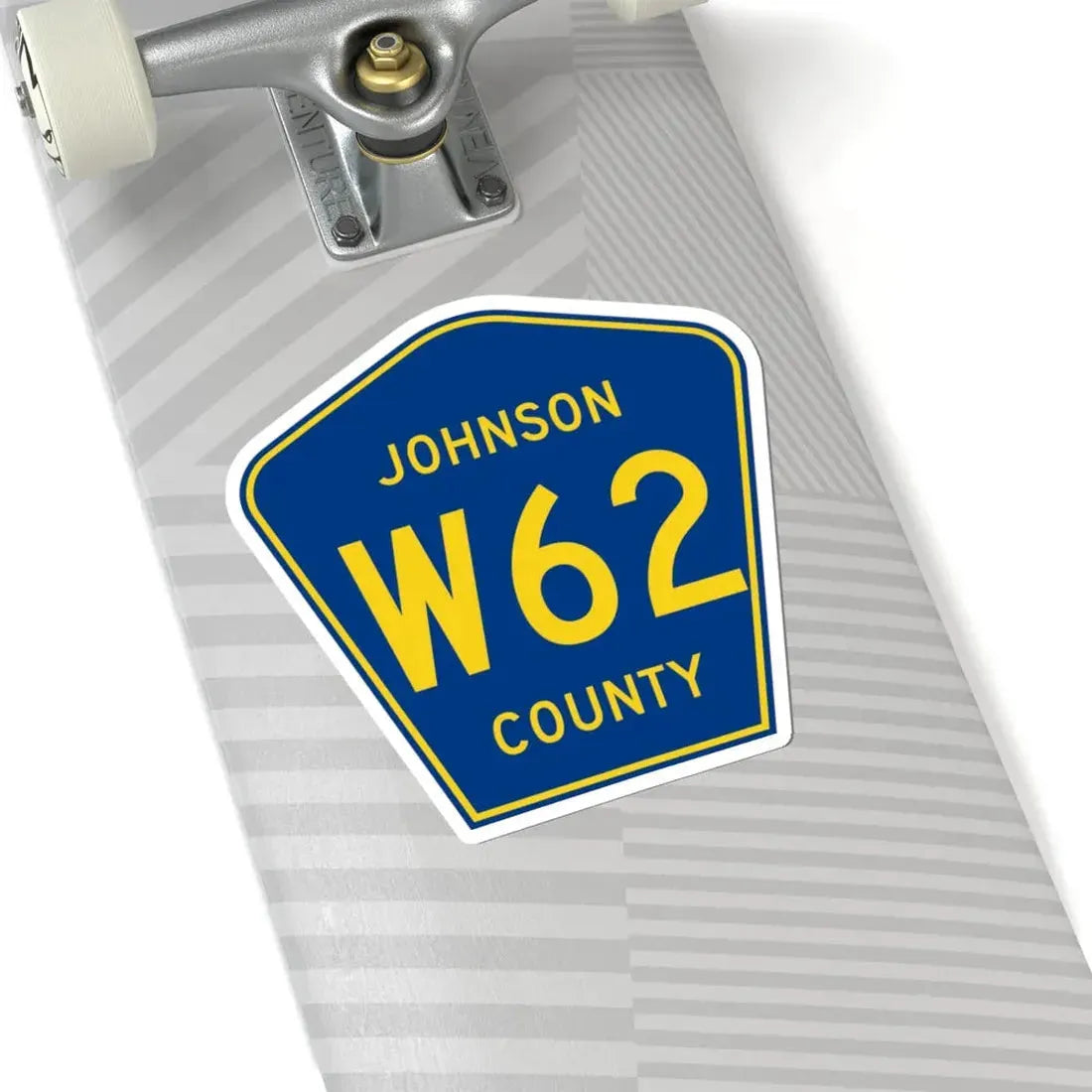 Johnson County Route W62 IA (Iowa) (Road Sign) STICKER Vinyl Kiss-Cut Decal - The Sticker Space