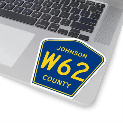 Johnson County Route W62 IA (Iowa) (Road Sign) STICKER Vinyl Kiss-Cut Decal - The Sticker Space
