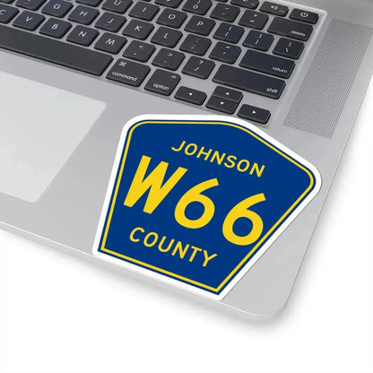Johnson County Route W66 IA (Iowa) (Road Sign) STICKER Vinyl Kiss-Cut Decal - The Sticker Space