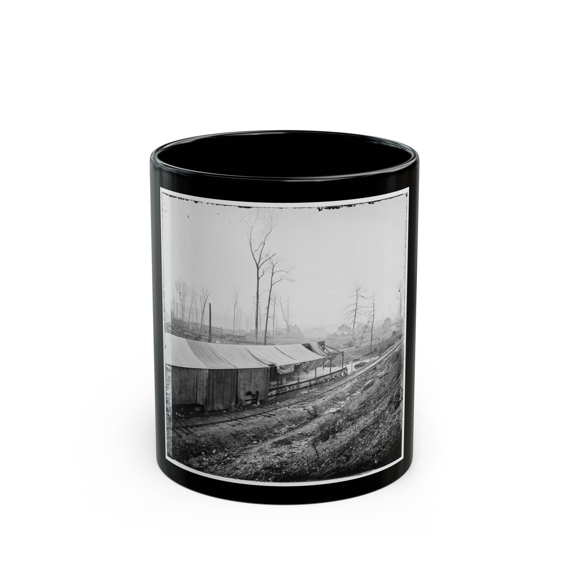 Johnsonville, Tenn. Federal Army Depot (U.S. Civil War) Black Coffee Mug-11oz-The Sticker Space