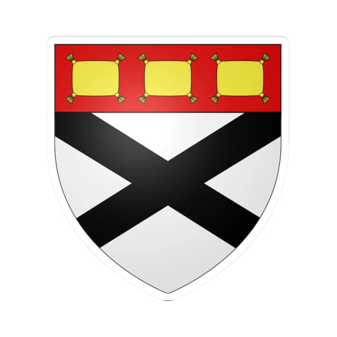 Johnstone arms (Scotland) (Coat of Arms) STICKER Vinyl Kiss-Cut Decal 2 Inch White - The Sticker Space