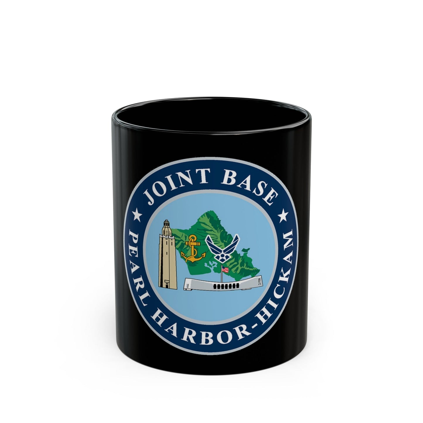 Joint Base Pearl Harbor Hickam (U.S. Navy) Black Coffee Mug-11oz-The Sticker Space