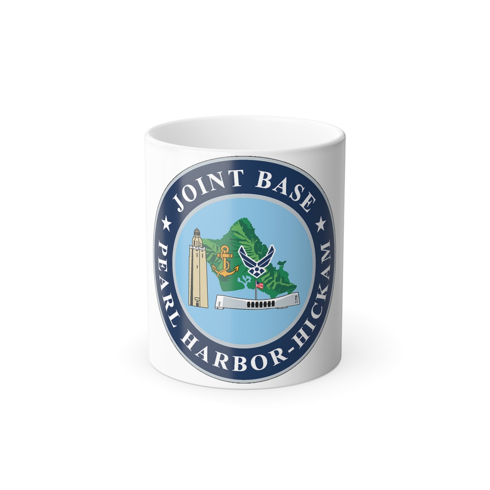 Joint Base Pearl Harbor Hickam (U.S. Navy) Color Changing Mug 11oz-11oz-The Sticker Space