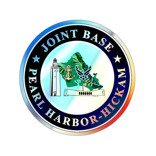 Joint Base Pearl Harbor Hickam (U.S. Navy) Holographic STICKER Die-Cut Vinyl Decal-6 Inch-The Sticker Space