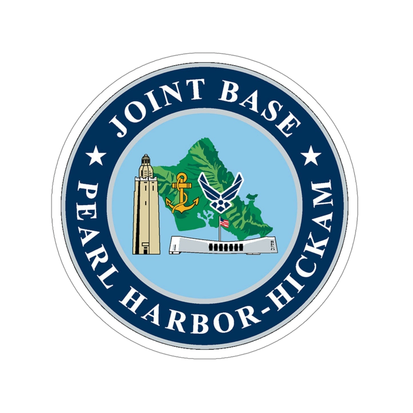 Joint Base Pearl Harbor Hickam (U.S. Navy) STICKER Vinyl Die-Cut Decal-4 Inch-The Sticker Space