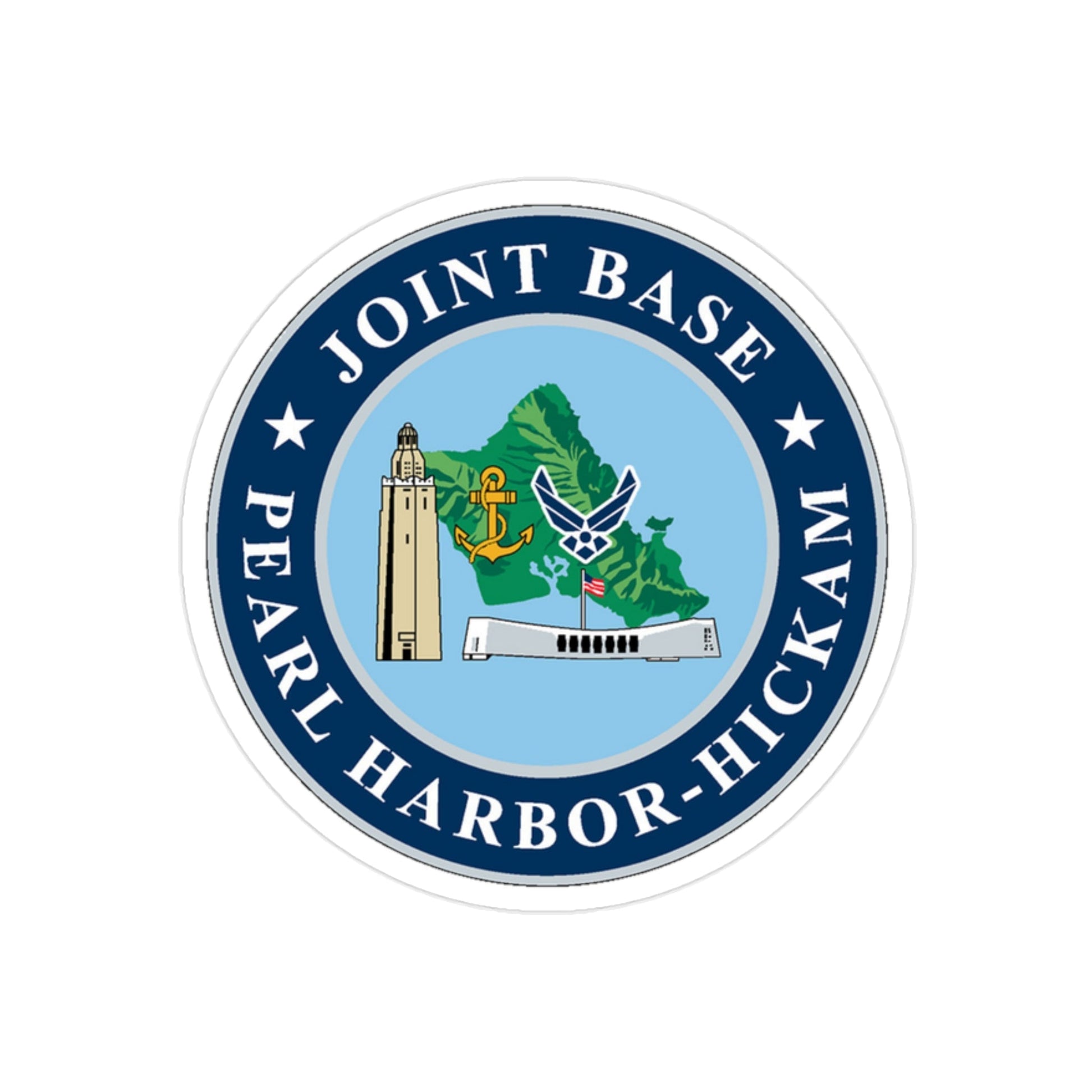 Joint Base Pearl Harbor Hickam (U.S. Navy) Transparent STICKER Die-Cut Vinyl Decal-2 Inch-The Sticker Space