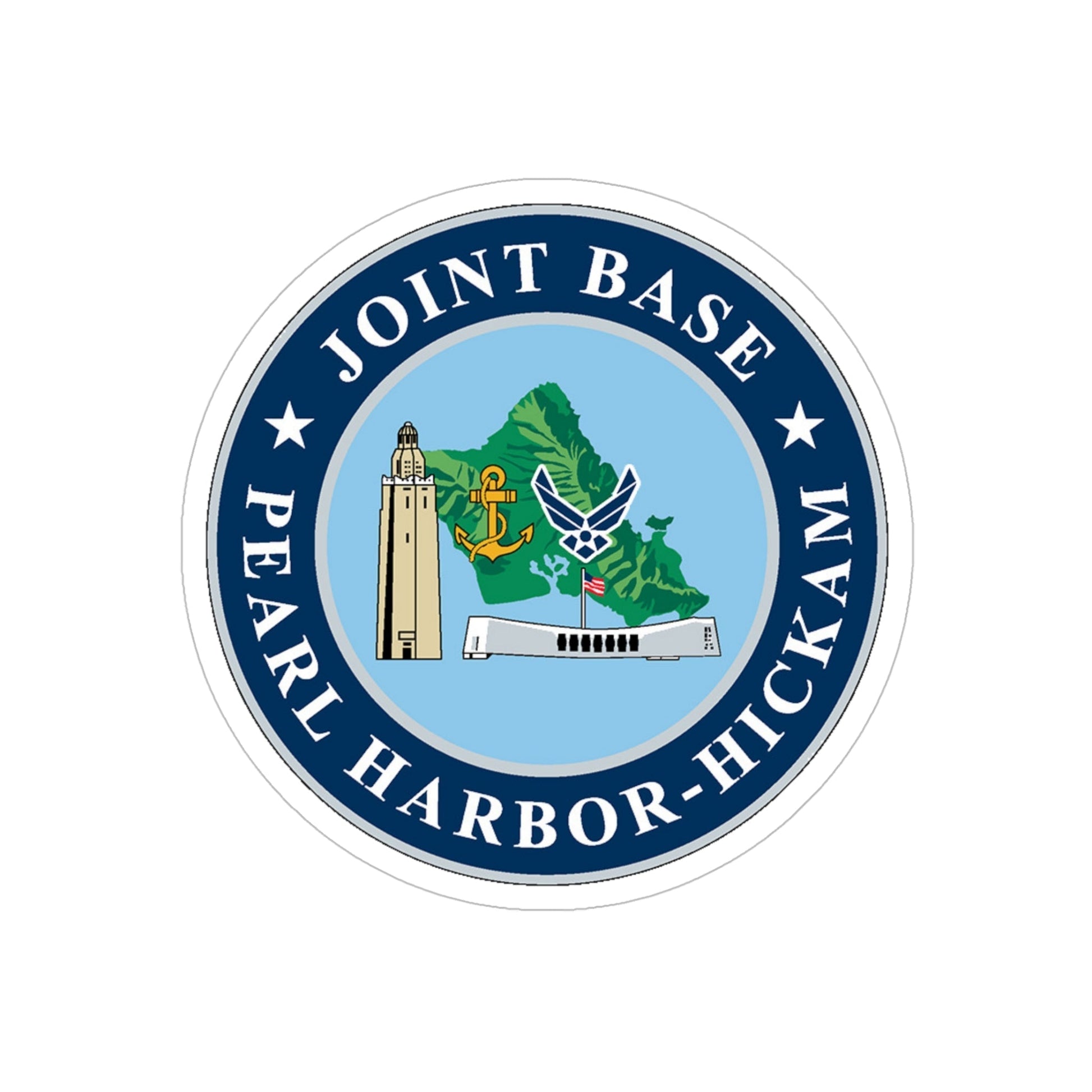 Joint Base Pearl Harbor Hickam (U.S. Navy) Transparent STICKER Die-Cut Vinyl Decal-5 Inch-The Sticker Space