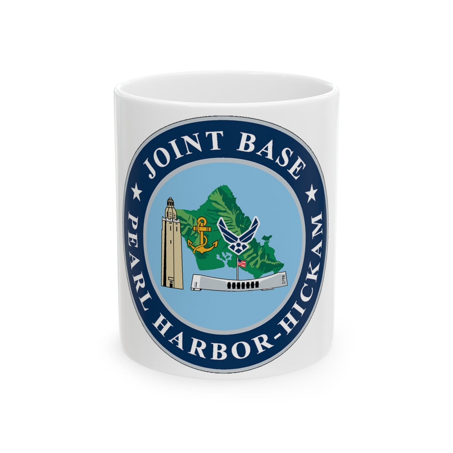 Joint Base Pearl Harbor Hickam (U.S. Navy) White Coffee Mug-11oz-The Sticker Space