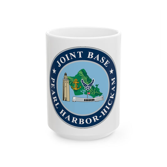 Joint Base Pearl Harbor Hickam (U.S. Navy) White Coffee Mug-15oz-The Sticker Space
