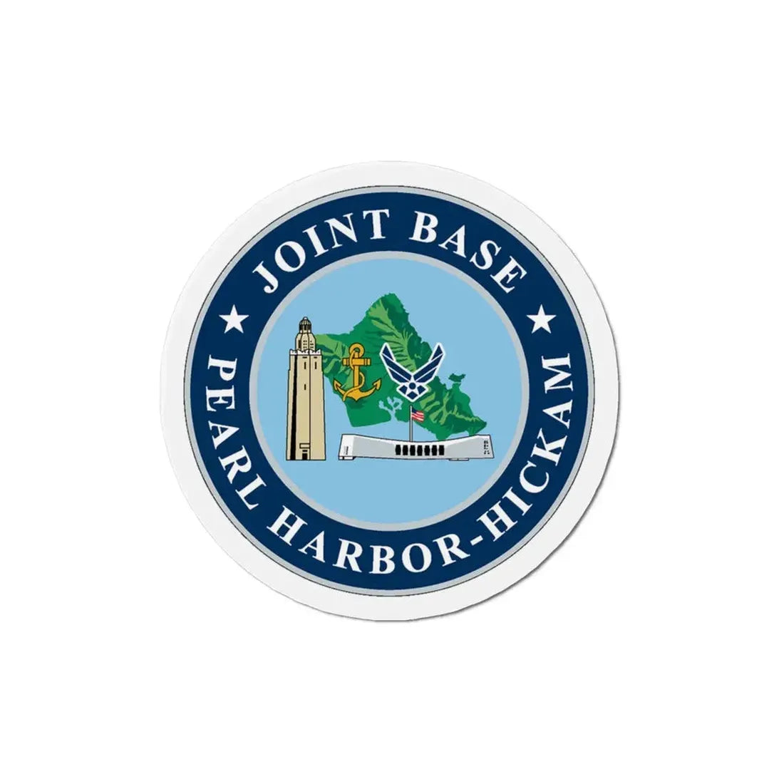 Joint Base Pearl Harbor Hickam (U.S. Navy) Refrigerator Magnet 3 Inch - The Sticker Space