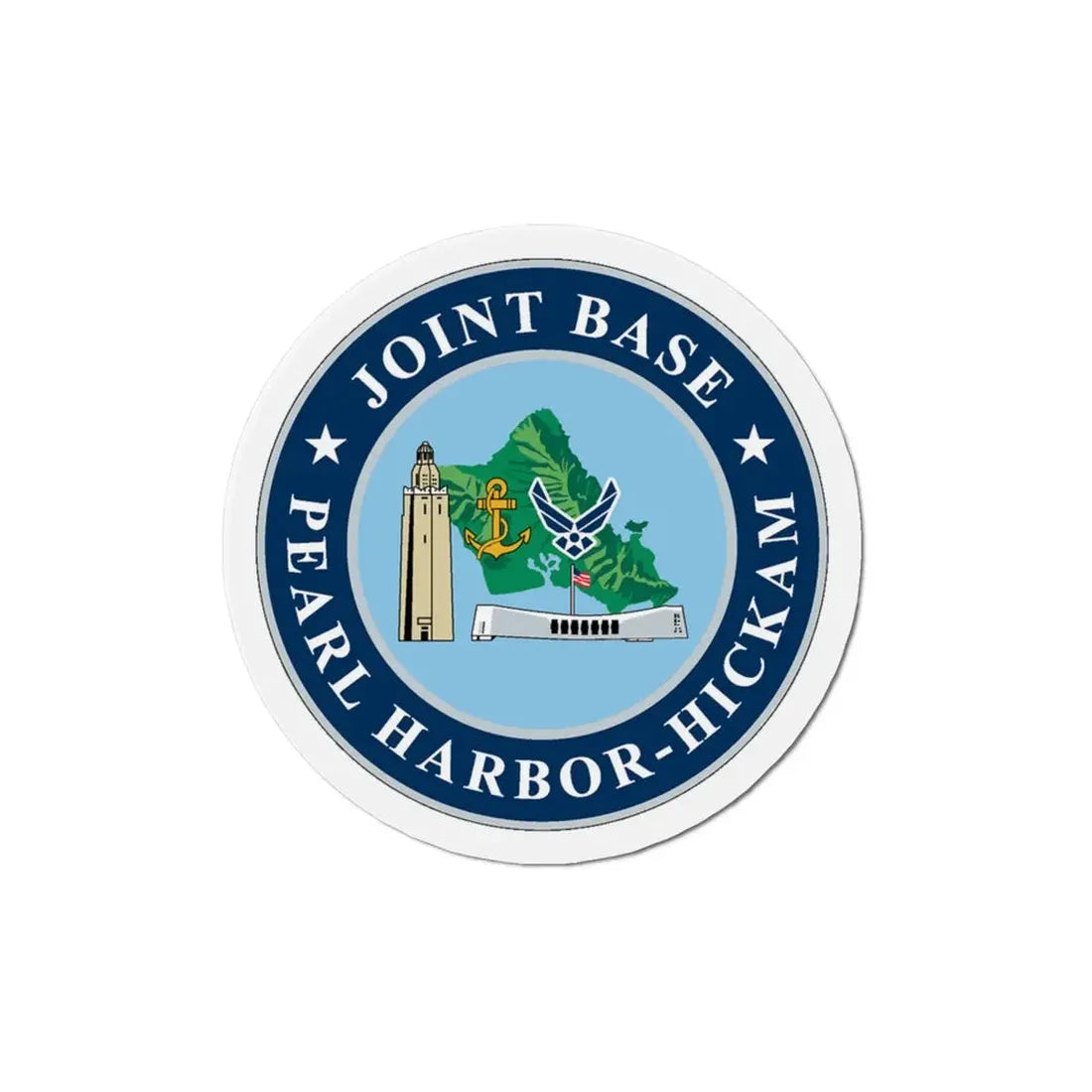 Joint Base Pearl Harbor Hickam (U.S. Navy) Refrigerator Magnet - The Sticker Space
