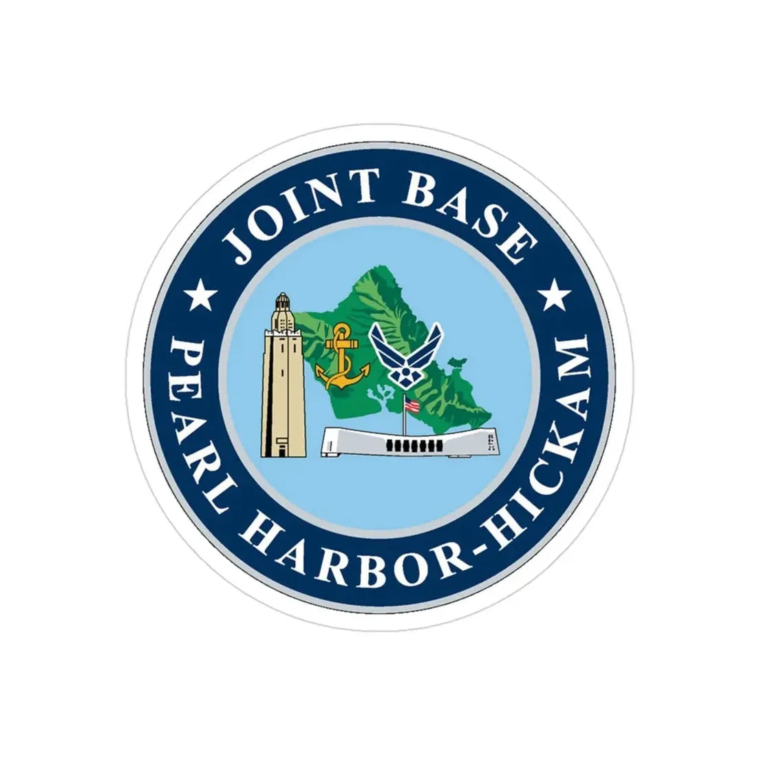 Joint Base Pearl Harbor Hickam (U.S. Navy) Transparent STICKER Die-Cut Vinyl Decal - The Sticker Space