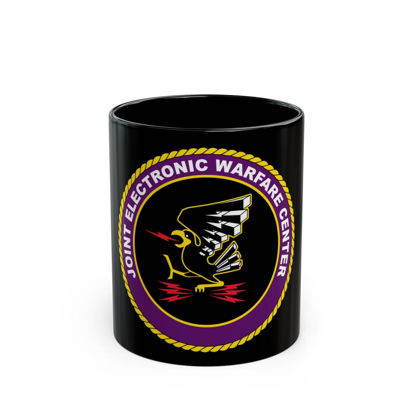 Joint Electronic Warfare Center JEWC (U.S. Air Force) Black Coffee Mug-11oz-The Sticker Space