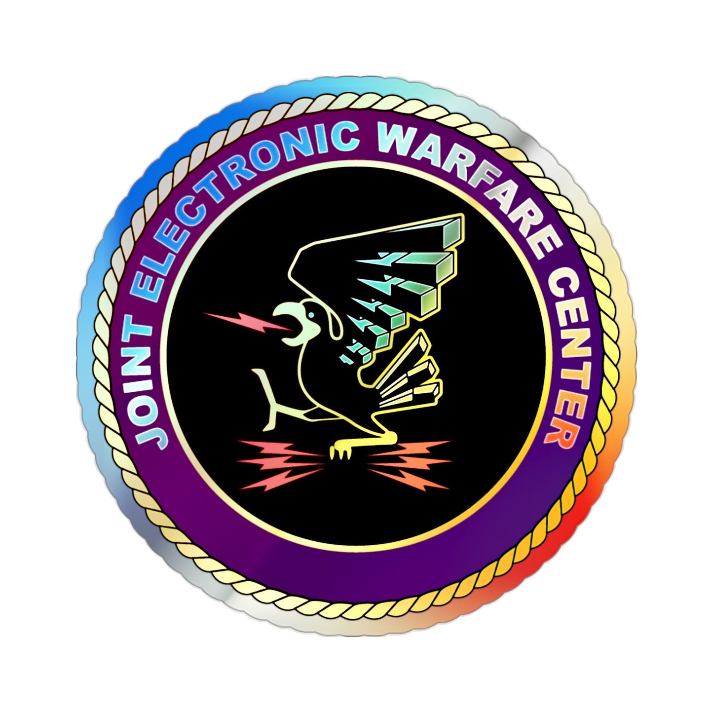 Joint Electronic Warfare Center JEWC (U.S. Air Force) Holographic STICKER Die-Cut Vinyl Decal-2 Inch-The Sticker Space