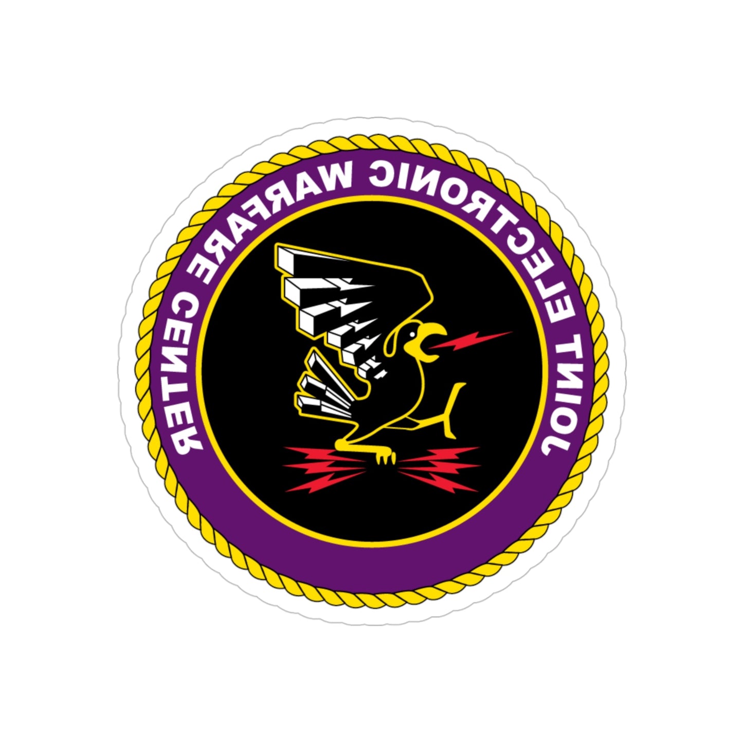 Joint Electronic Warfare Center JEWC (U.S. Air Force) REVERSE PRINT Transparent STICKER-4 Inch-The Sticker Space