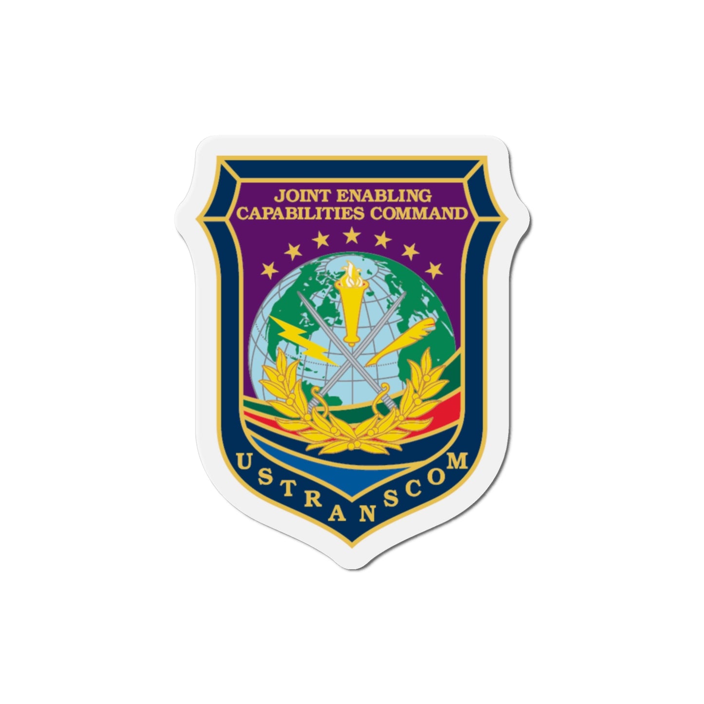 Joint Enabling Capabilities Command USTRANSCOM (U.S. Navy) Die-Cut Magnet-3" x 3"-The Sticker Space